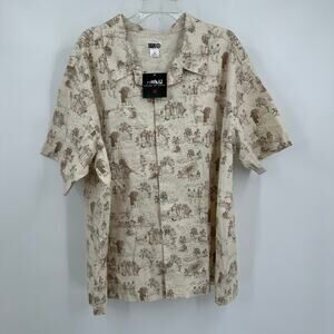 House of AAMA Mens Button Up Shirt Size 3X Black History Month Short Sleeve